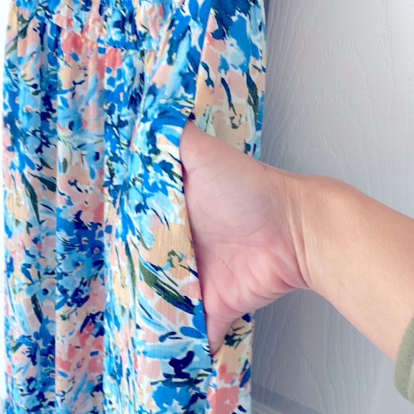Abercrombie & Fitch Floral Blue and Pink Maxi Dress - Picture 7 of 11